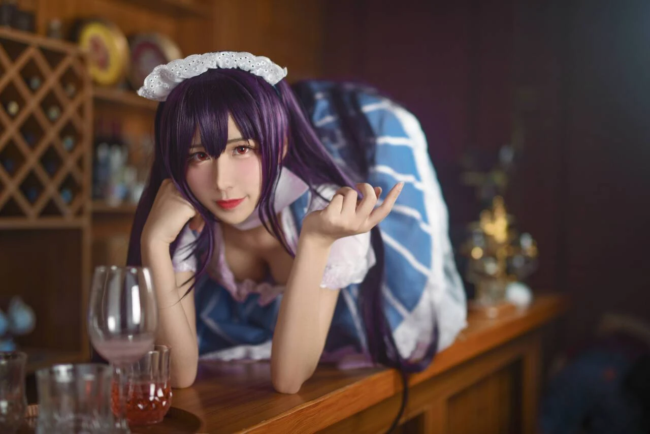 图片[2]-九曲Jean – 霞之丘诗羽女仆装 【34P 122M】-2mgame